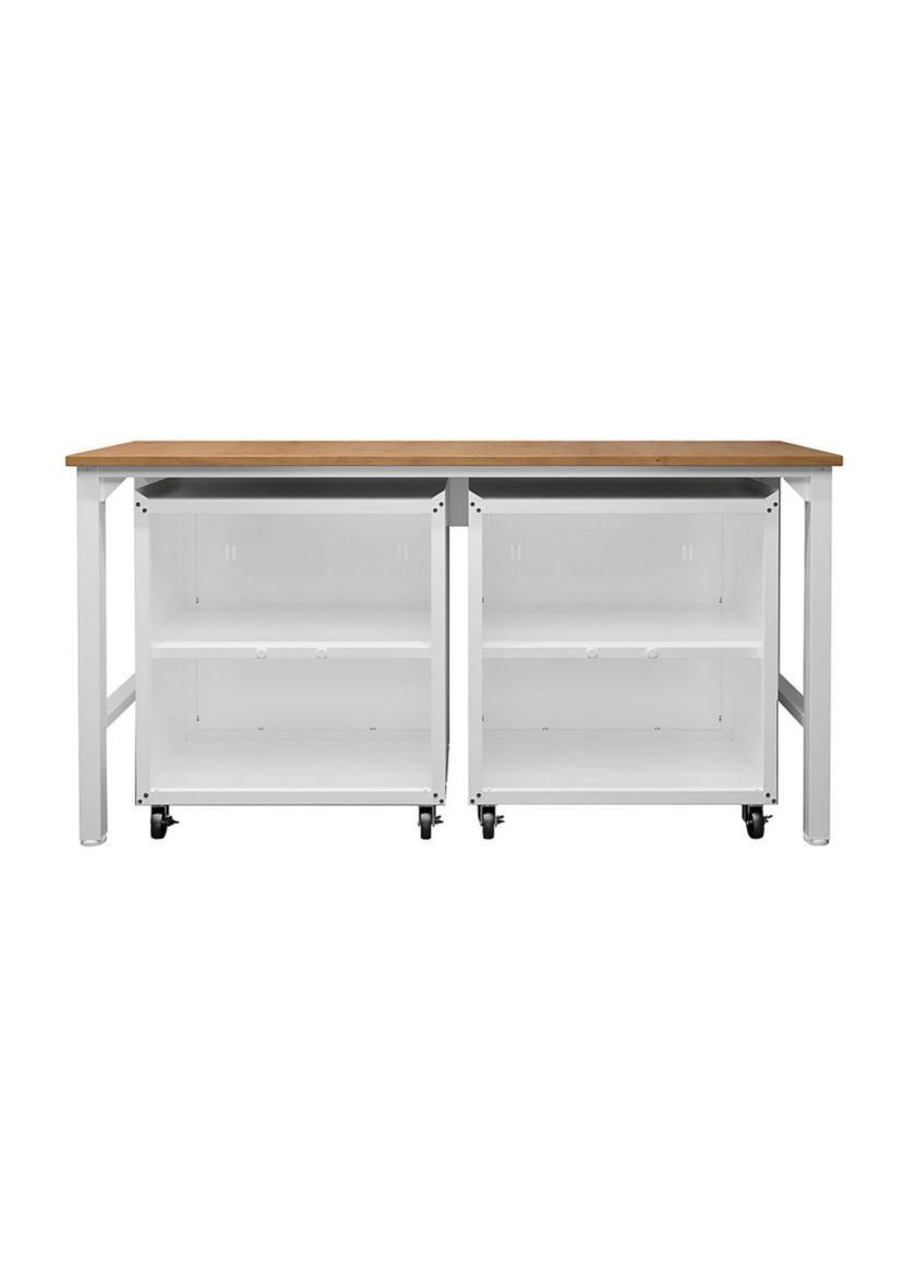 3-Piece Fortress Mobile Space-Saving Garage Cabinet and Worktable 1.0