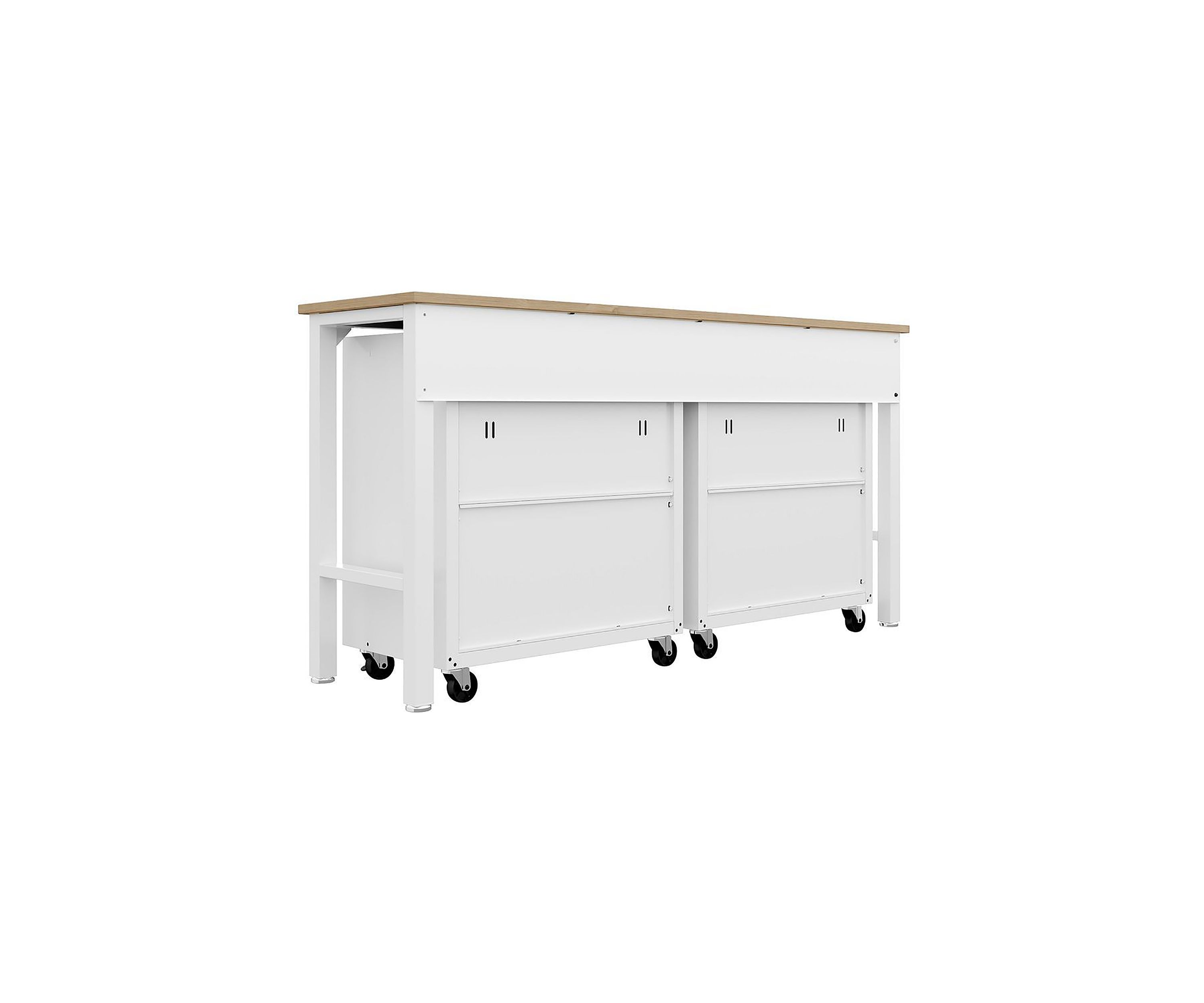3-Piece Fortress Mobile Space-Saving Garage Cabinet and Worktable 1.0