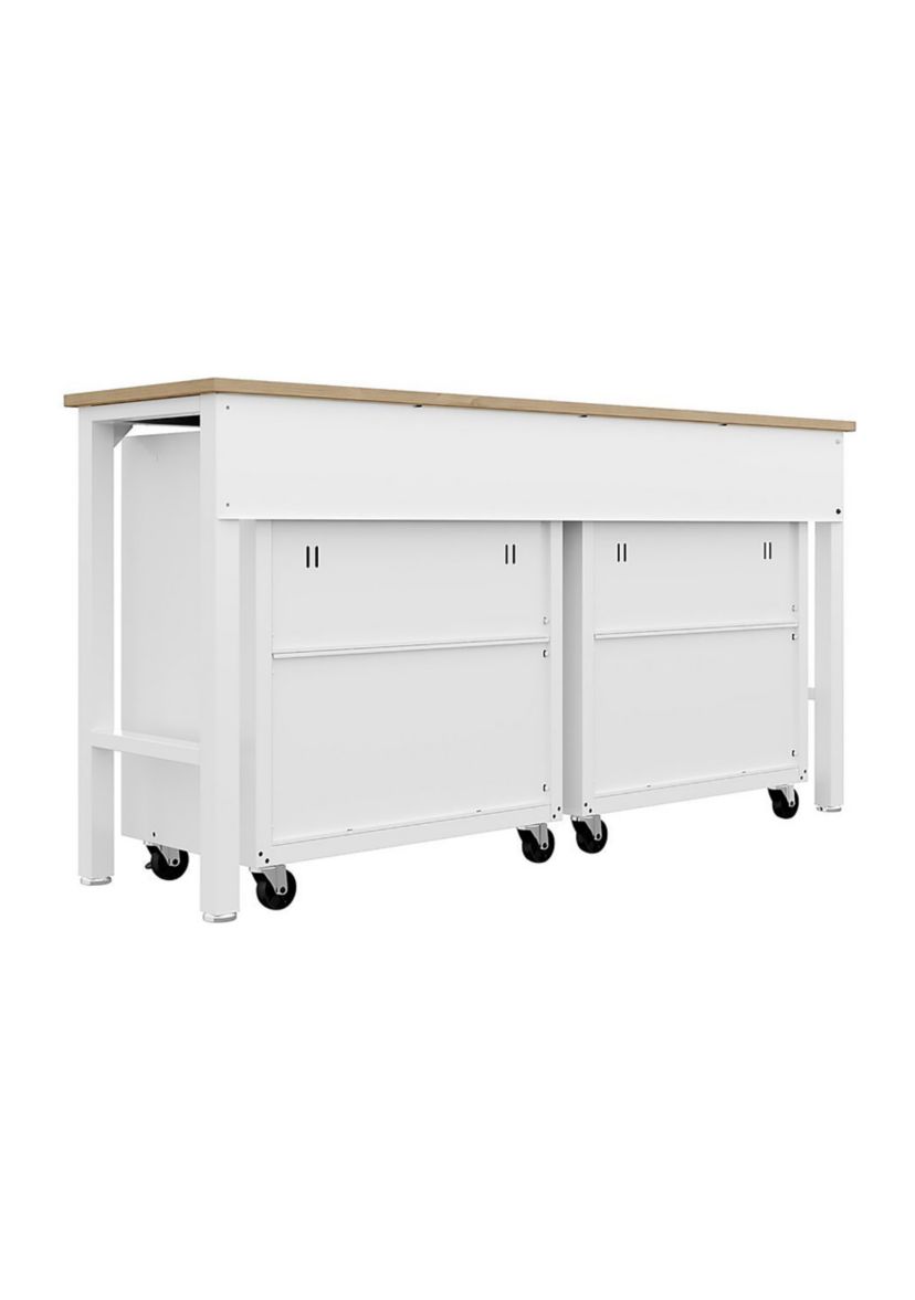 3-Piece Fortress Mobile Space-Saving Garage Cabinet and Worktable 1.0