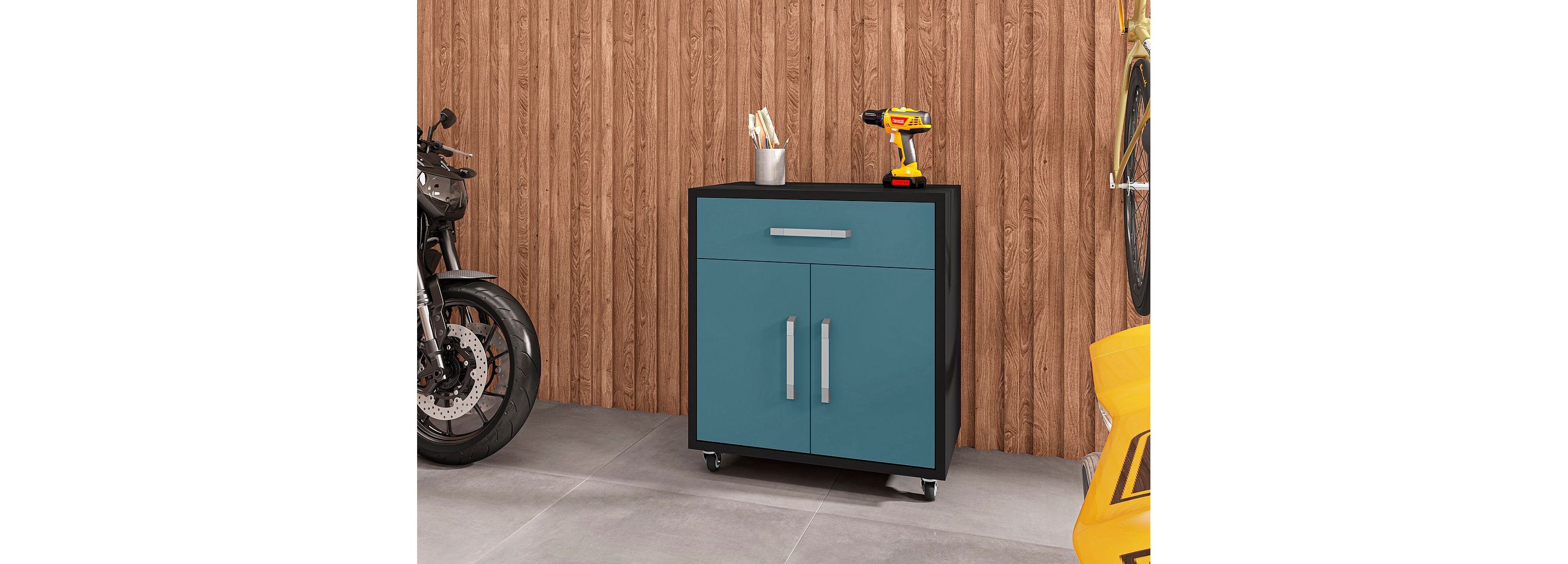 Eiffel 28.35" Mobile Garage Storage Cabinet