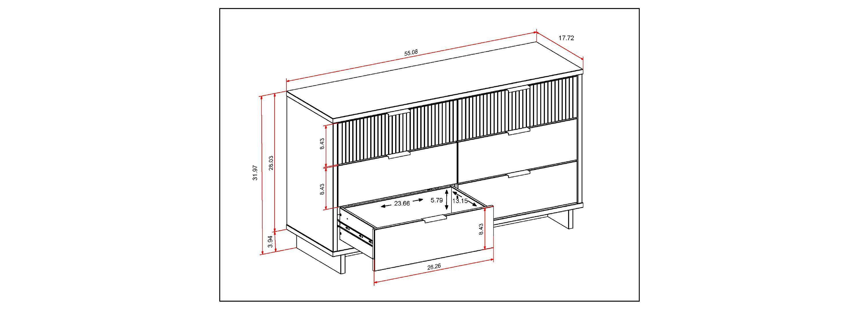 Granville 55.07 Double Wide Dresser