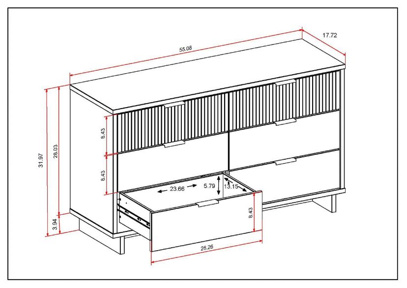 Granville 55.07 Double Wide Dresser