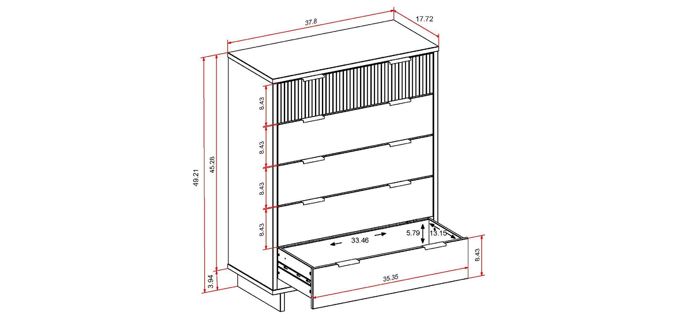 Granville 45.27 Tall Dresser