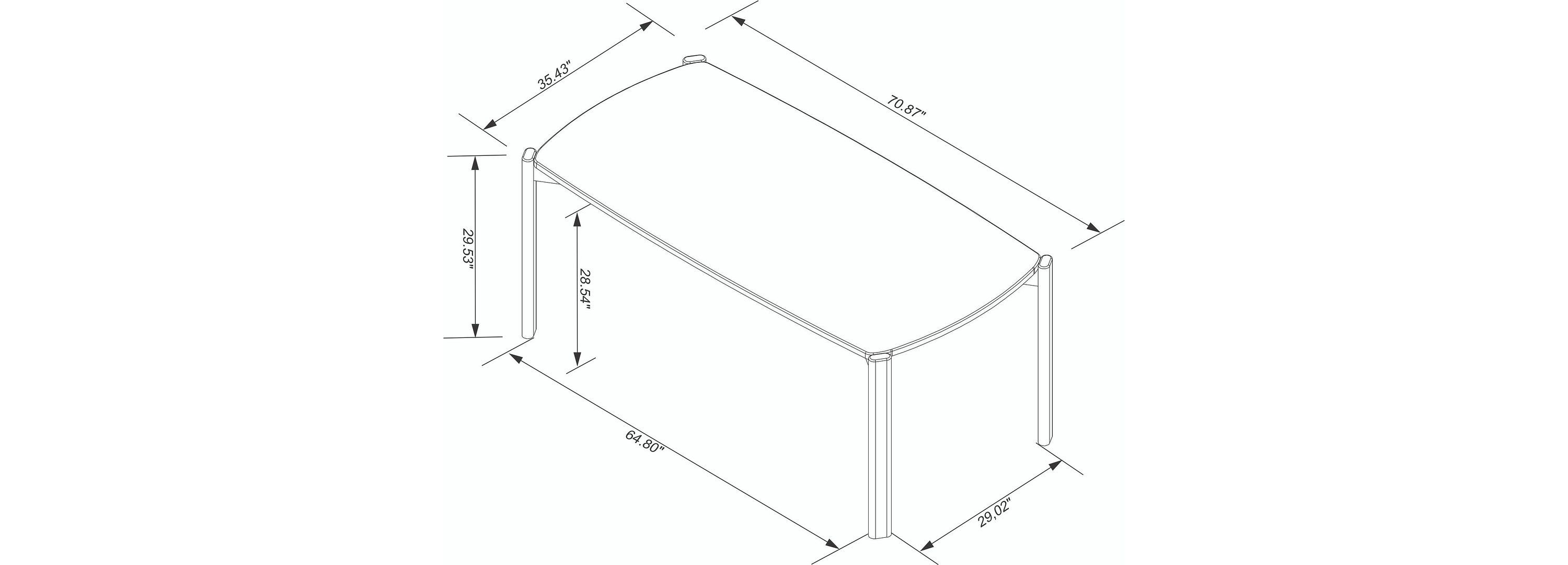 Gales 70.87 Dining Table