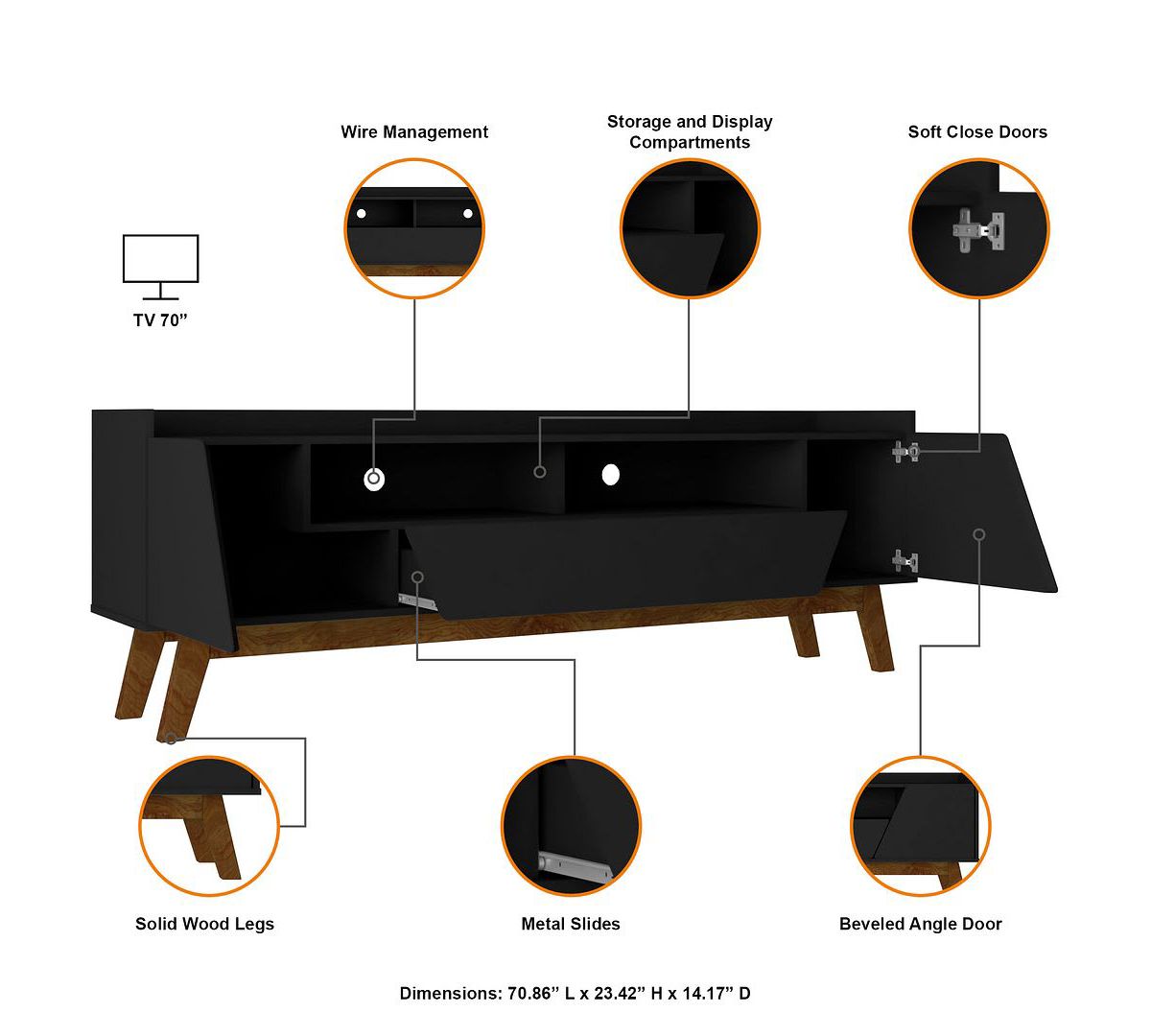 Marcus 70.86 TV Stand