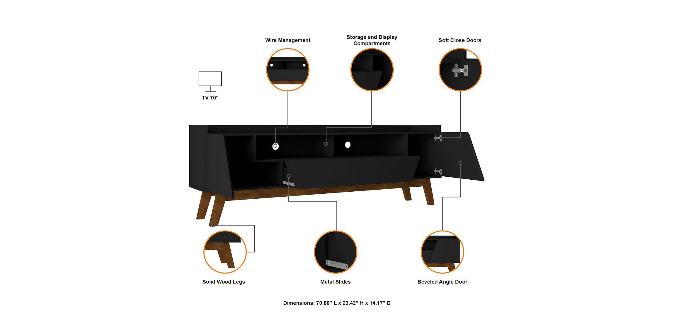 Marcus 70.86 TV Stand