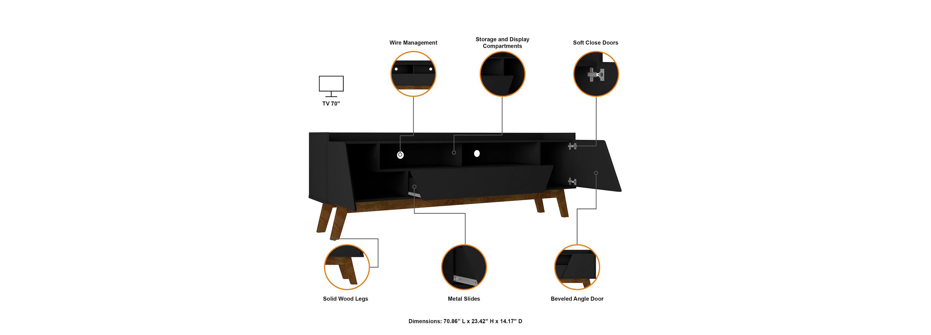 Marcus 70.86 TV Stand