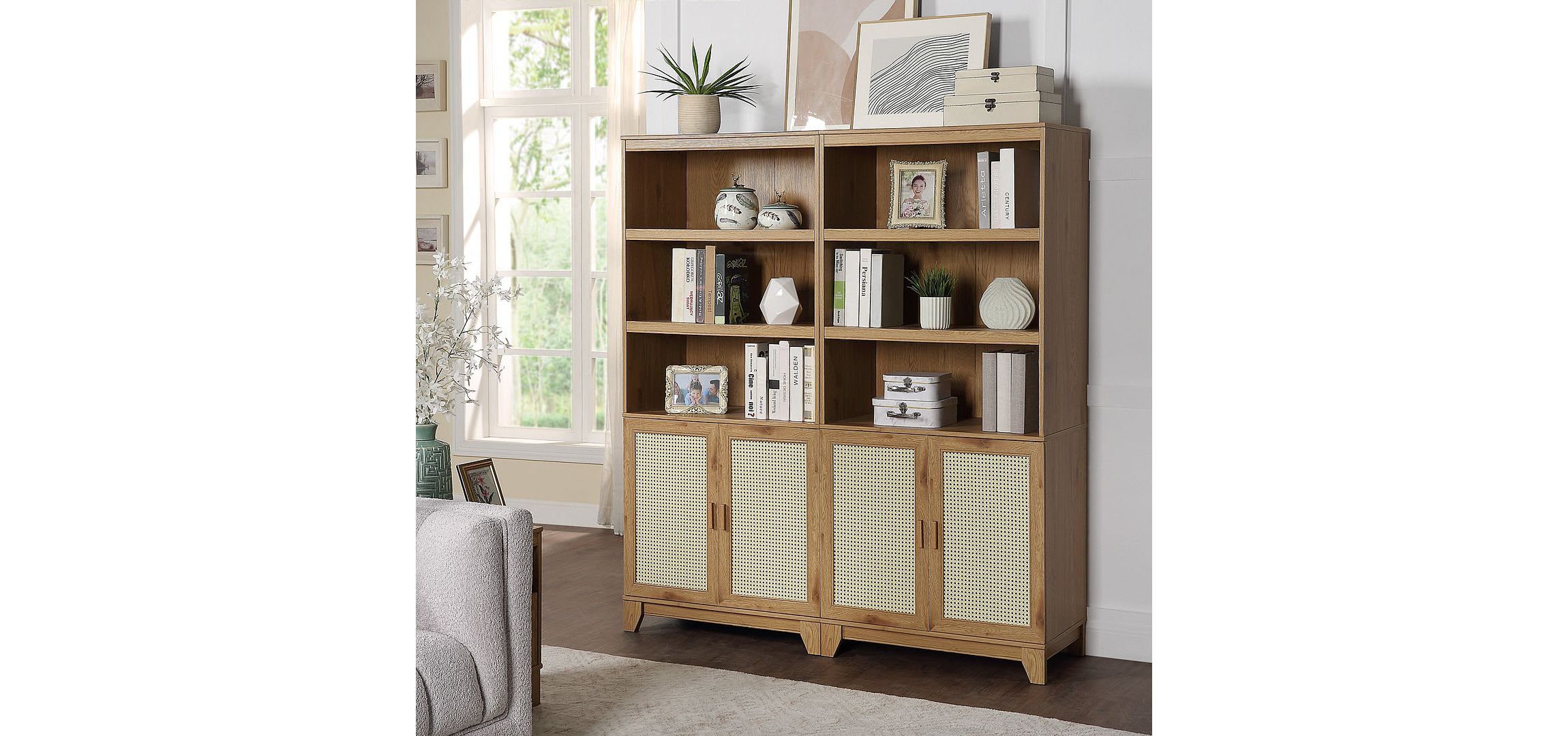 Sheridan Bookcase Cabinet - Set of 2