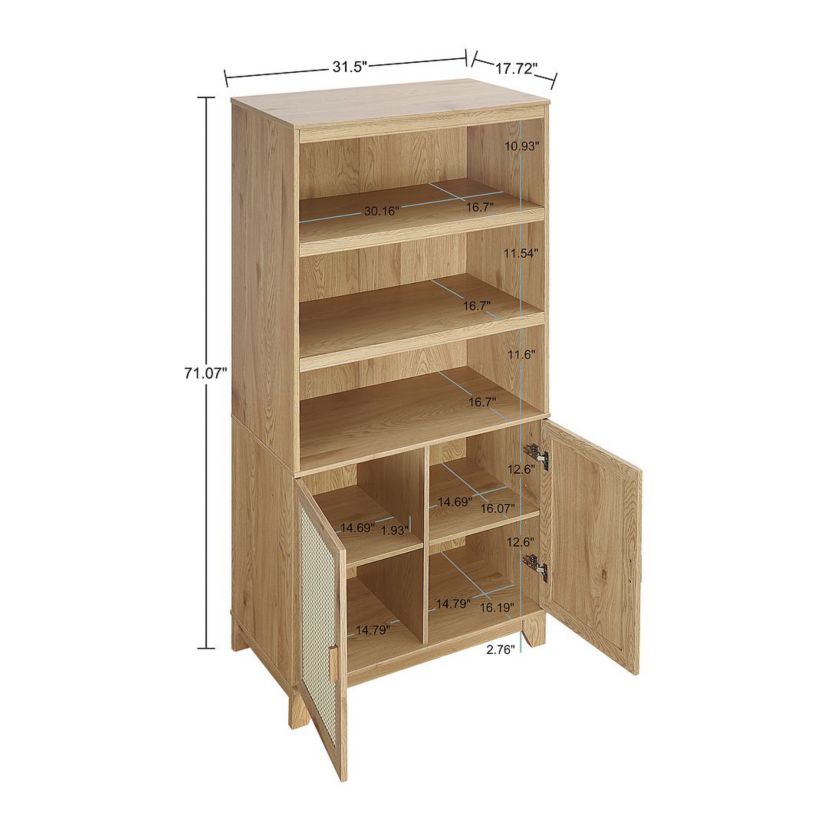 Sheridan Bookcase Cabinet - Set of 2