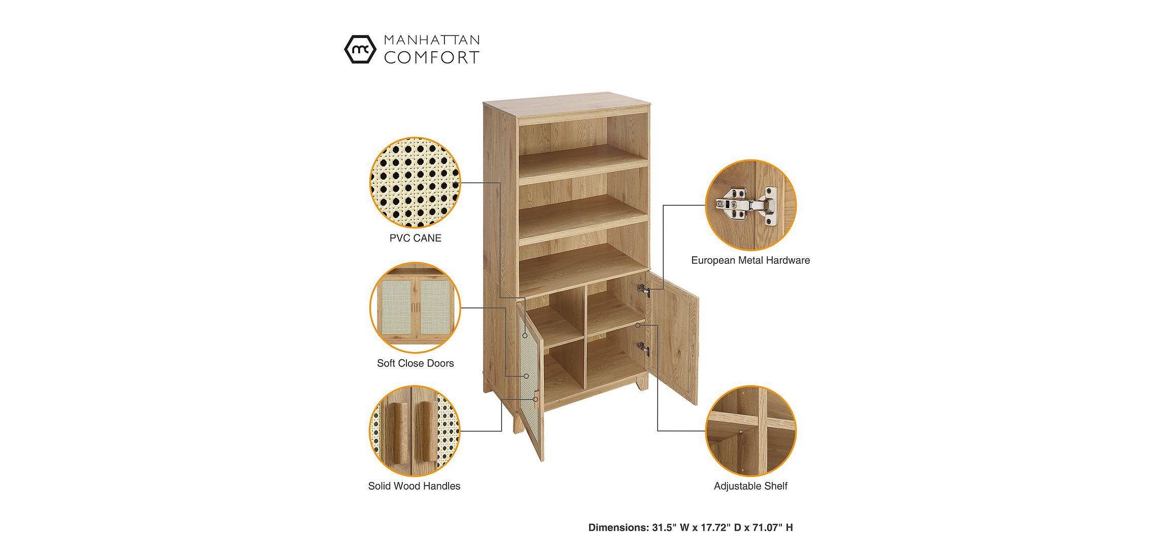 Sheridan Bookcase Cabinet - Set of 2