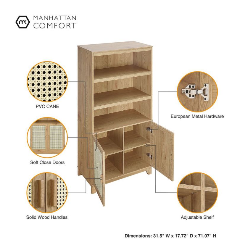 Sheridan Bookcase Cabinet - Set of 2