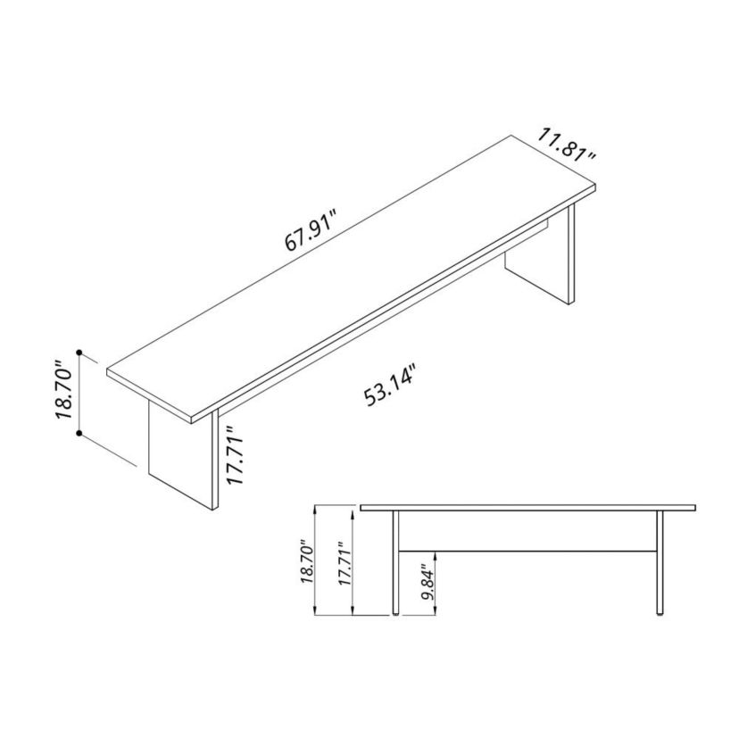 NoMad 67.91 Dining Bench