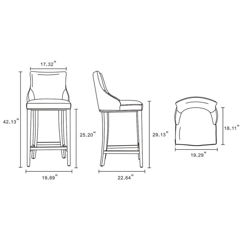 Shubert Barstool - Set of 3