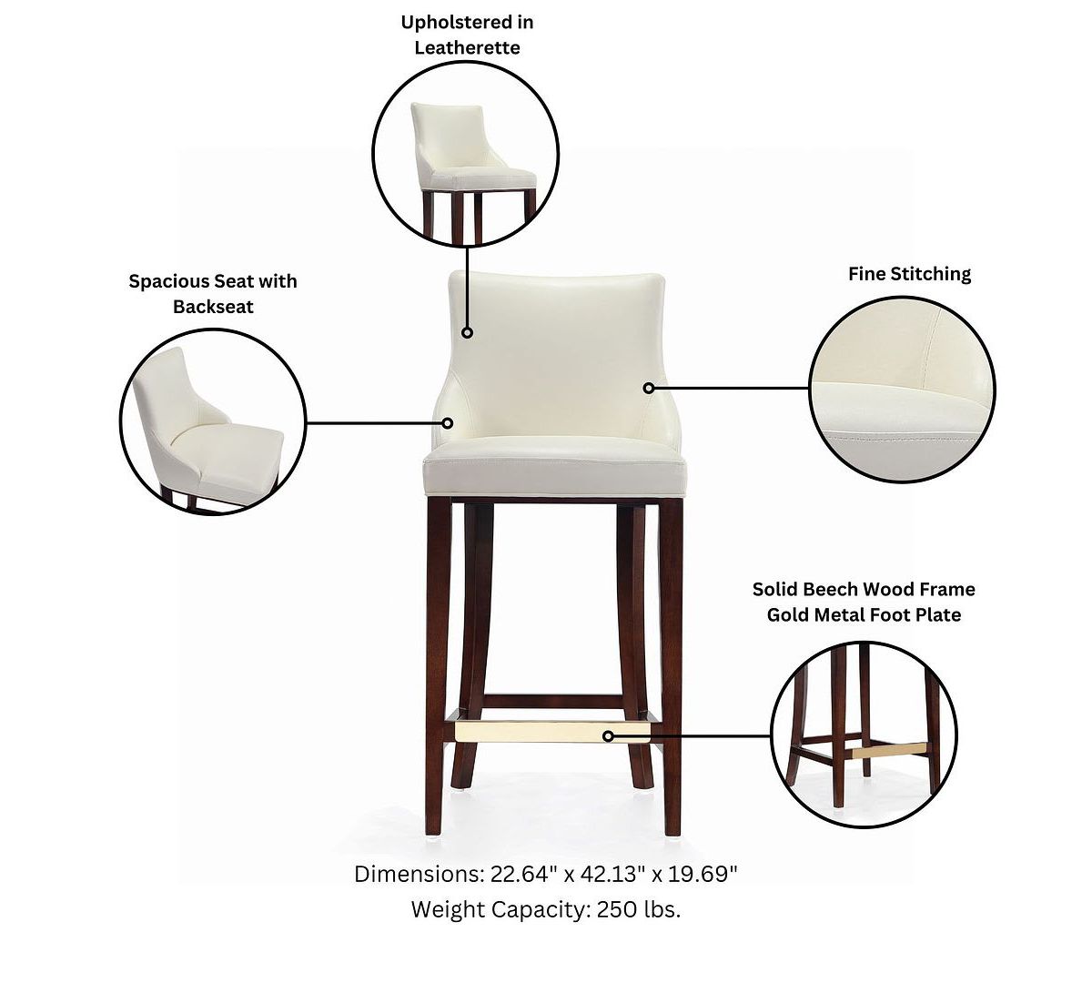 Shubert Barstool - Set of 3