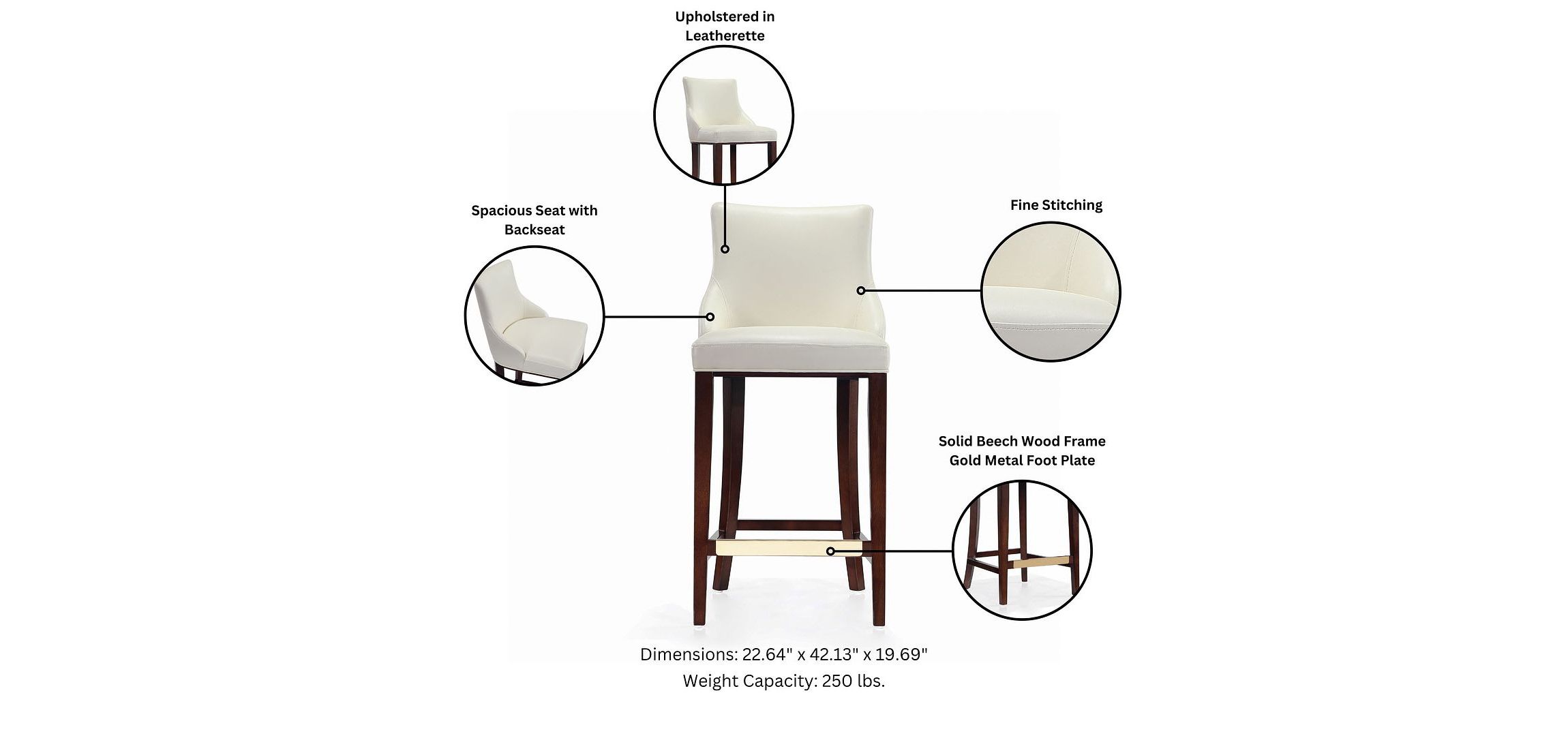 Shubert Barstool - Set of 3