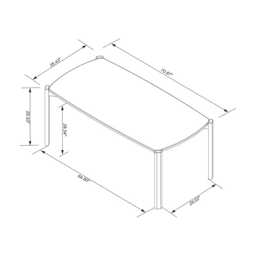 Gales 70.87 Dining Table Set of 7