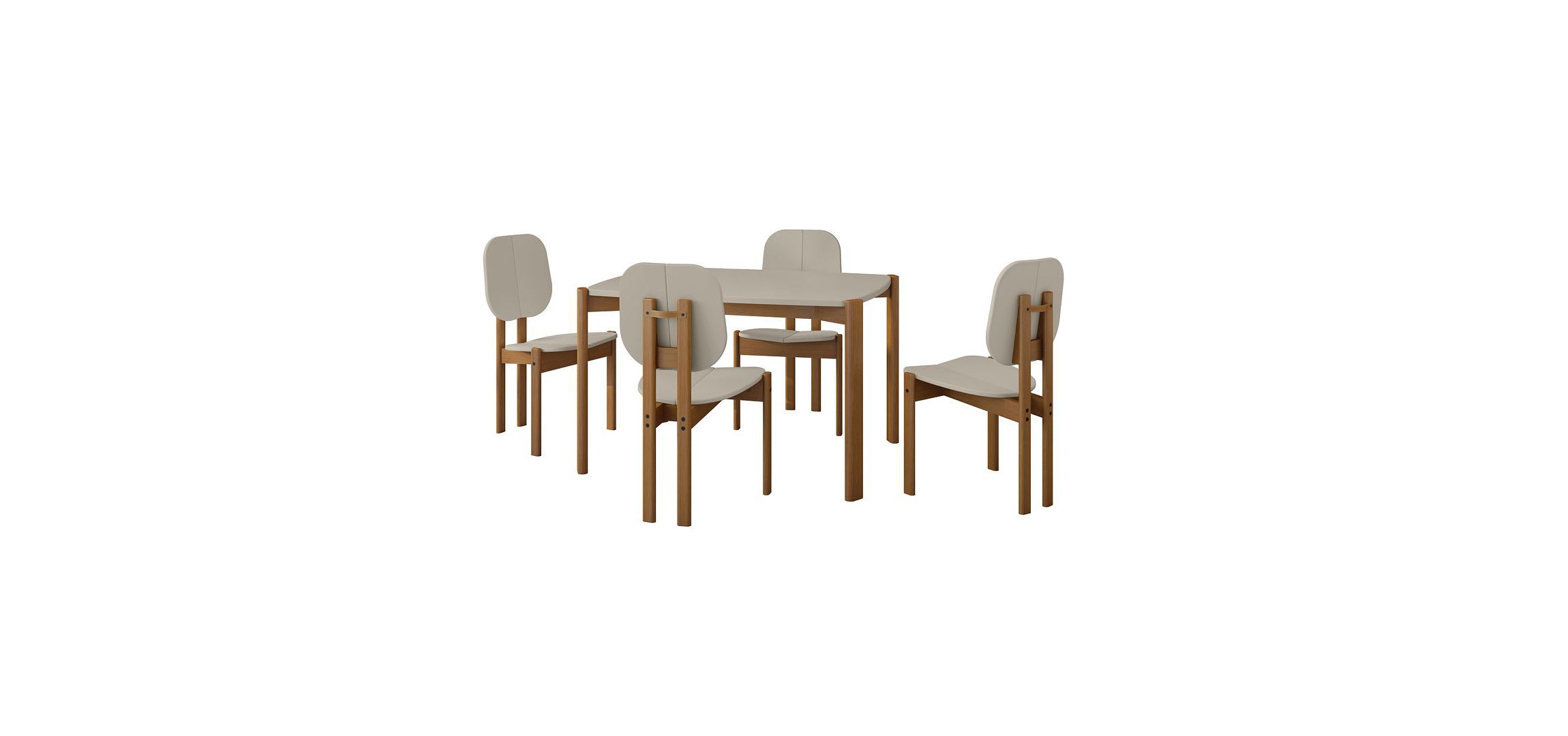 Gales 47.24 Dining Table Set of 5