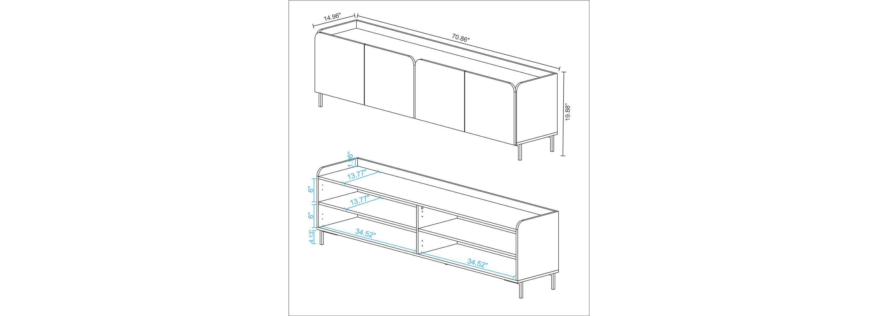 Bogardus 70.86 TV Stand