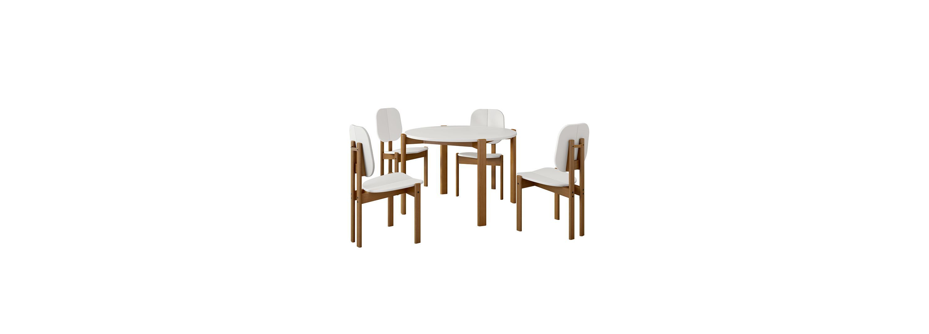 Gales Round 46.54 Dining Table Set of 5