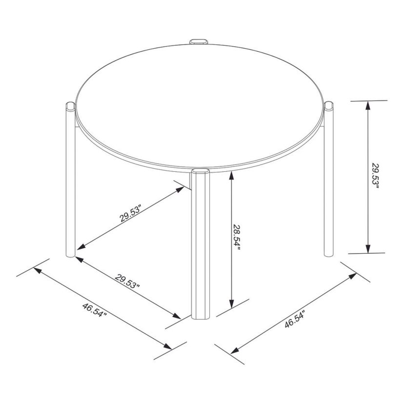 Gales Round 46.54 Dining Table Set of 5