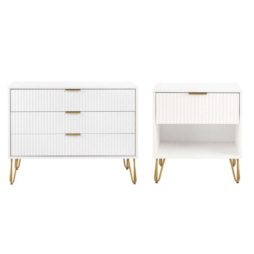 2-Piece DUMBO Standard 3-Drawer Dresser and DUMBO 1.0 Nightstand