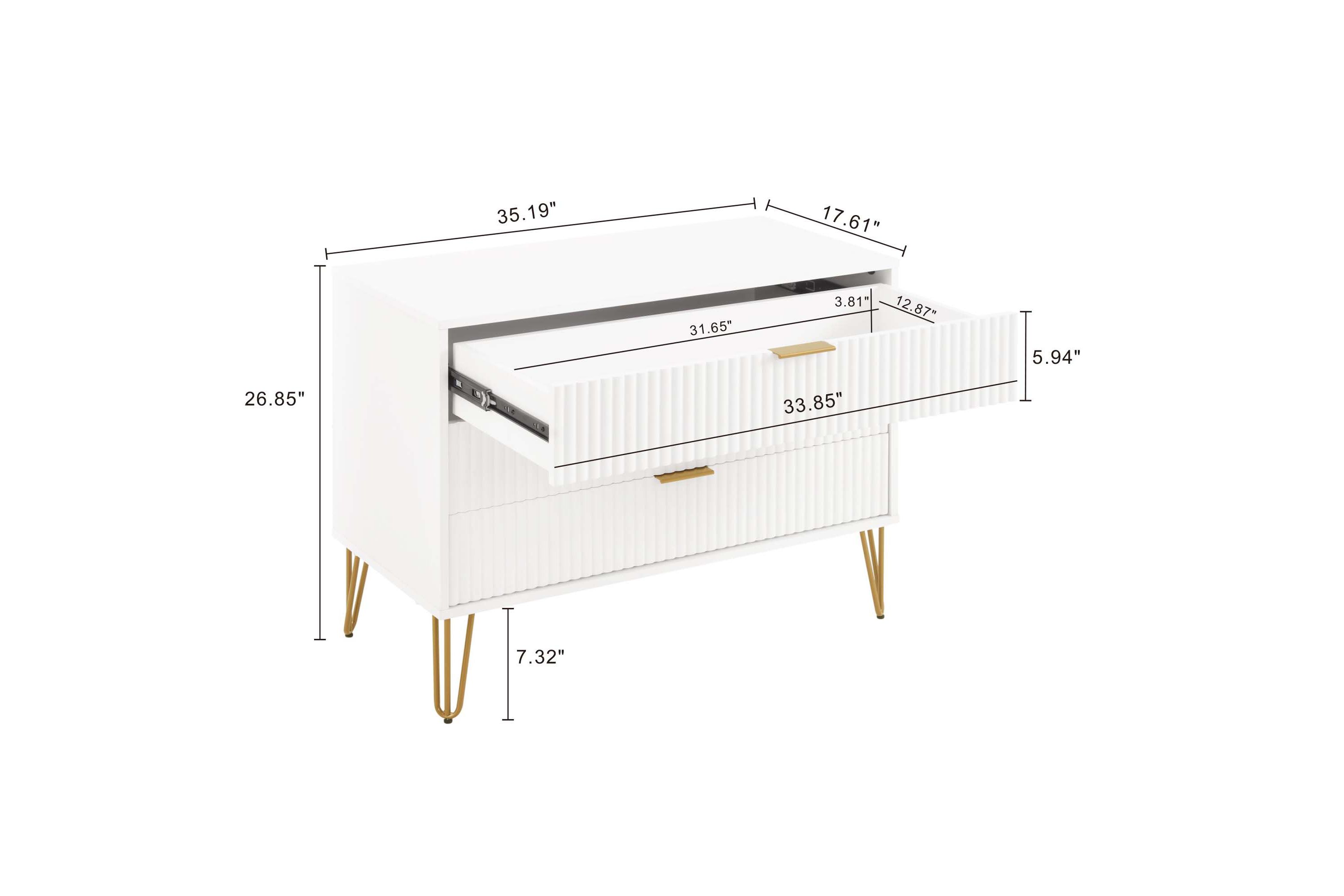 2-Piece DUMBO Standard 3-Drawer Dresser and DUMBO 1.0 Nightstand
