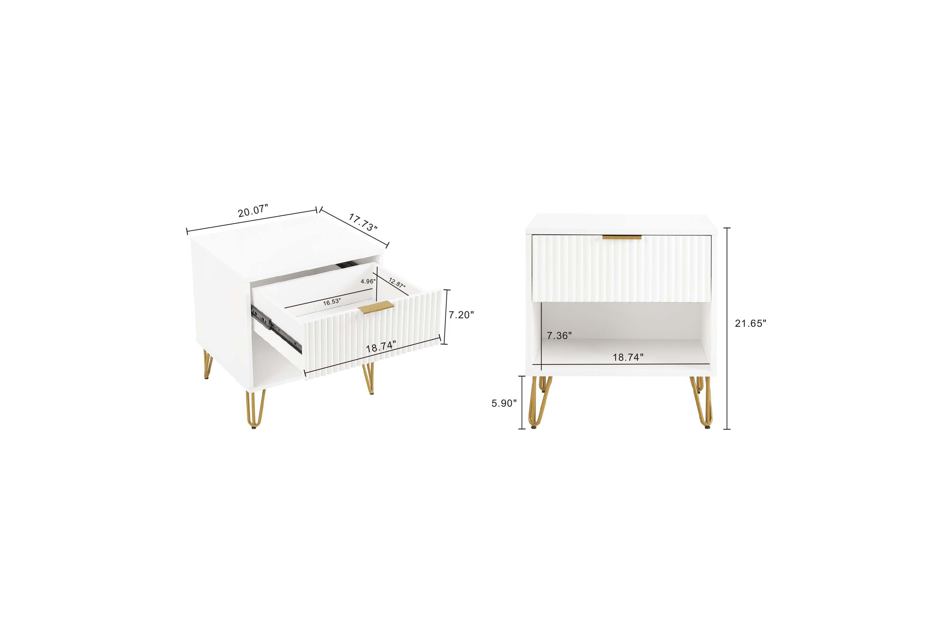 2-Piece DUMBO Standard 3-Drawer Dresser and DUMBO 1.0 Nightstand