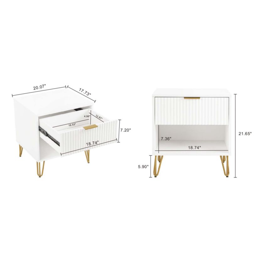 2-Piece DUMBO Standard 3-Drawer Dresser and DUMBO 1.0 Nightstand