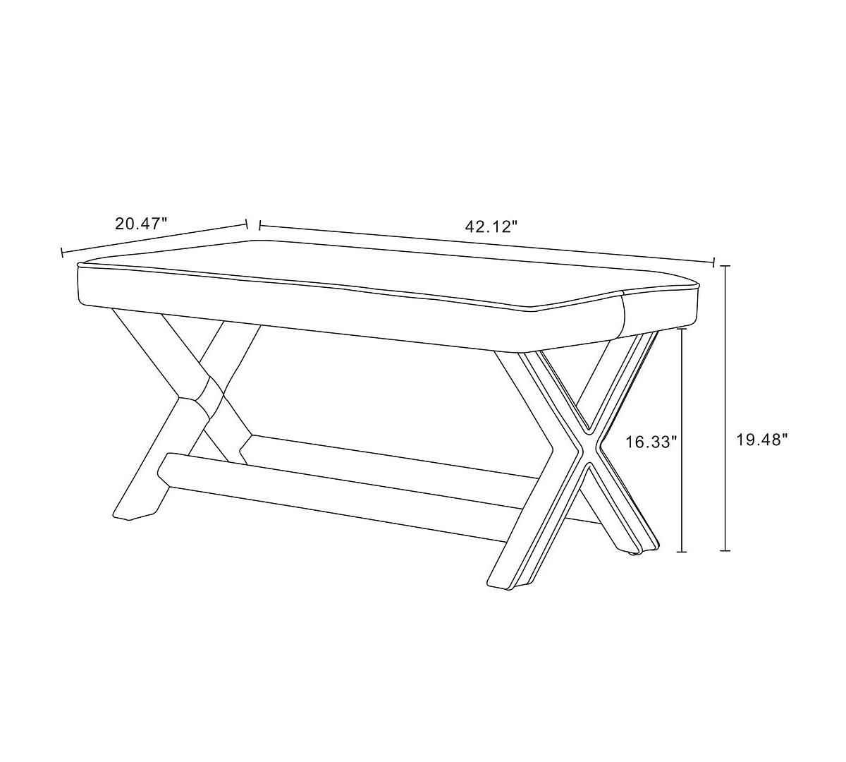 Abigail Double Ottoman Bench
