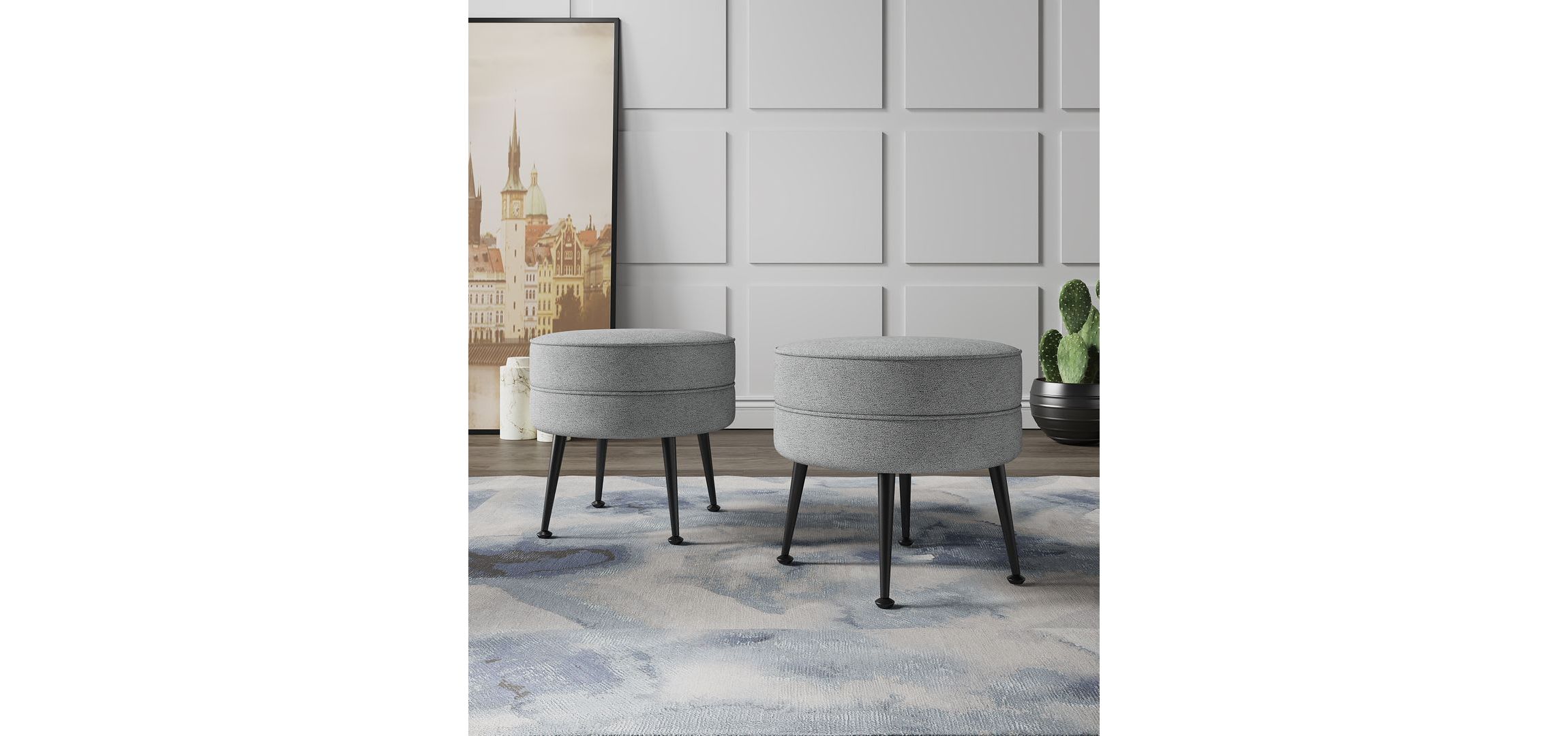 Bailey Ottoman - Set of 2