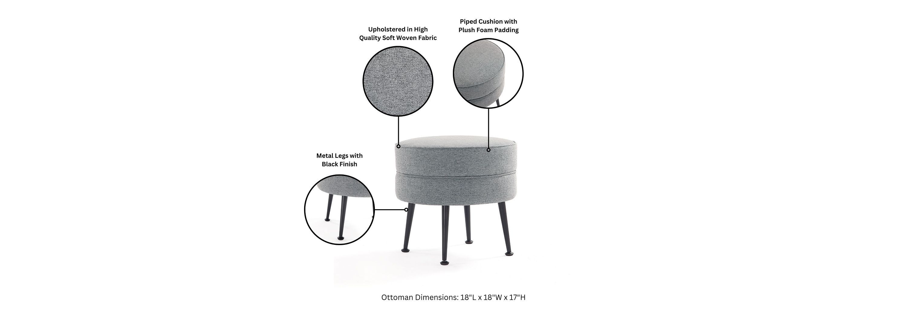 Bailey Ottoman - Set of 2
