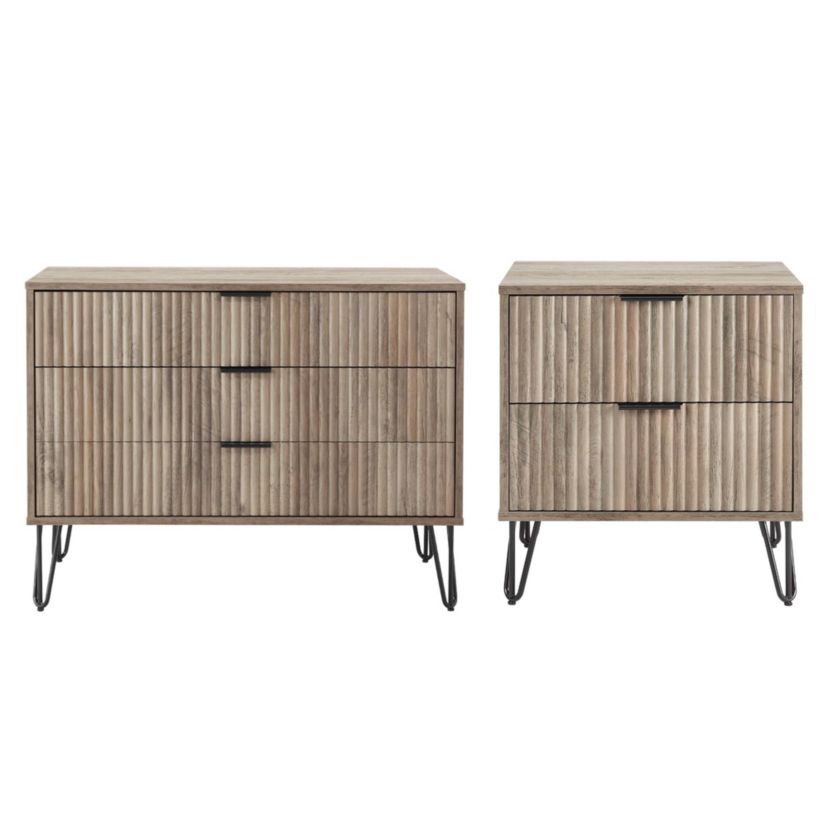 2-Piece DUMBO Standard 3-Drawer Dresser and DUMBO 2.0 Nightstand