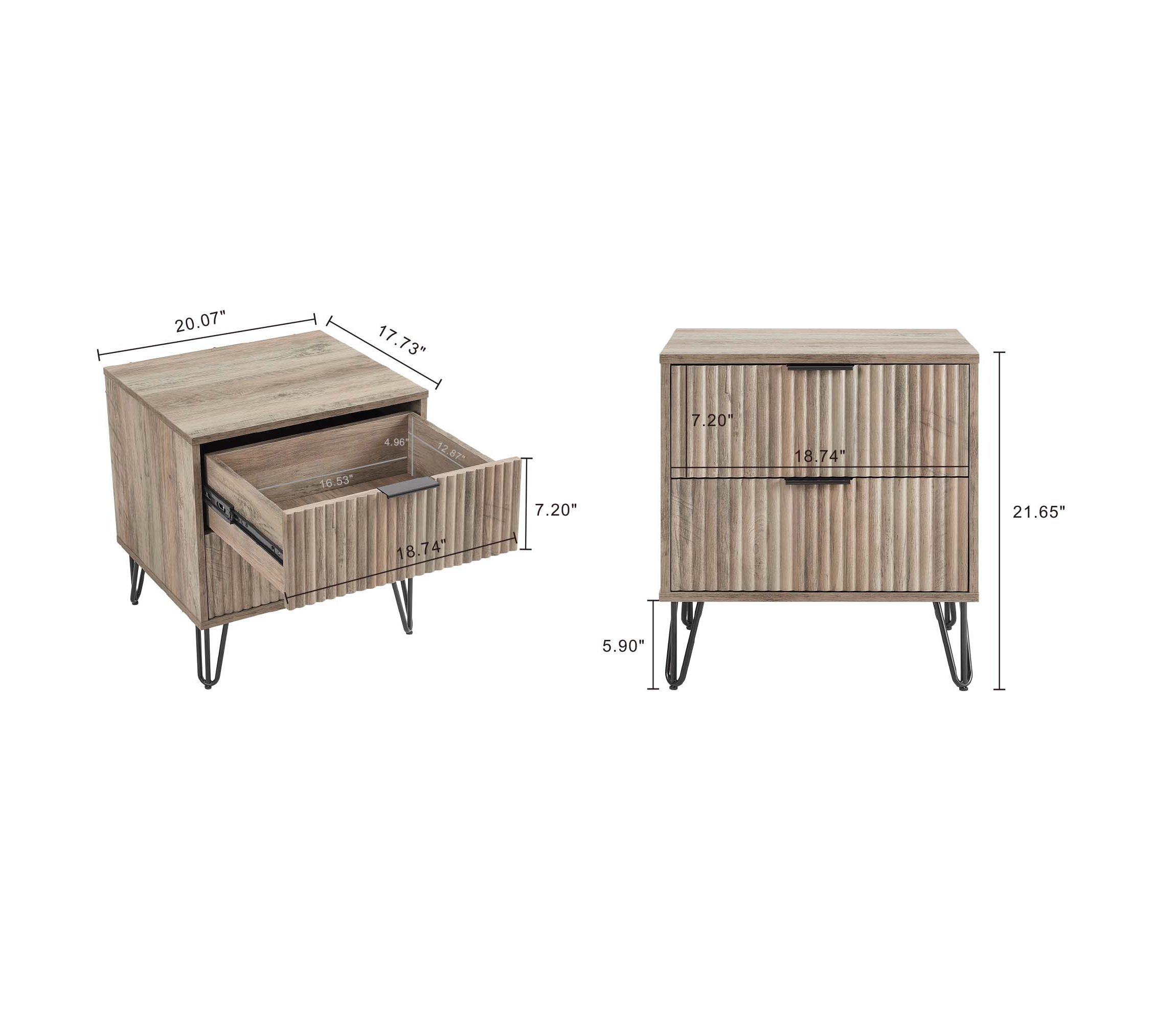 2-Piece DUMBO Standard 3-Drawer Dresser and DUMBO 2.0 Nightstand