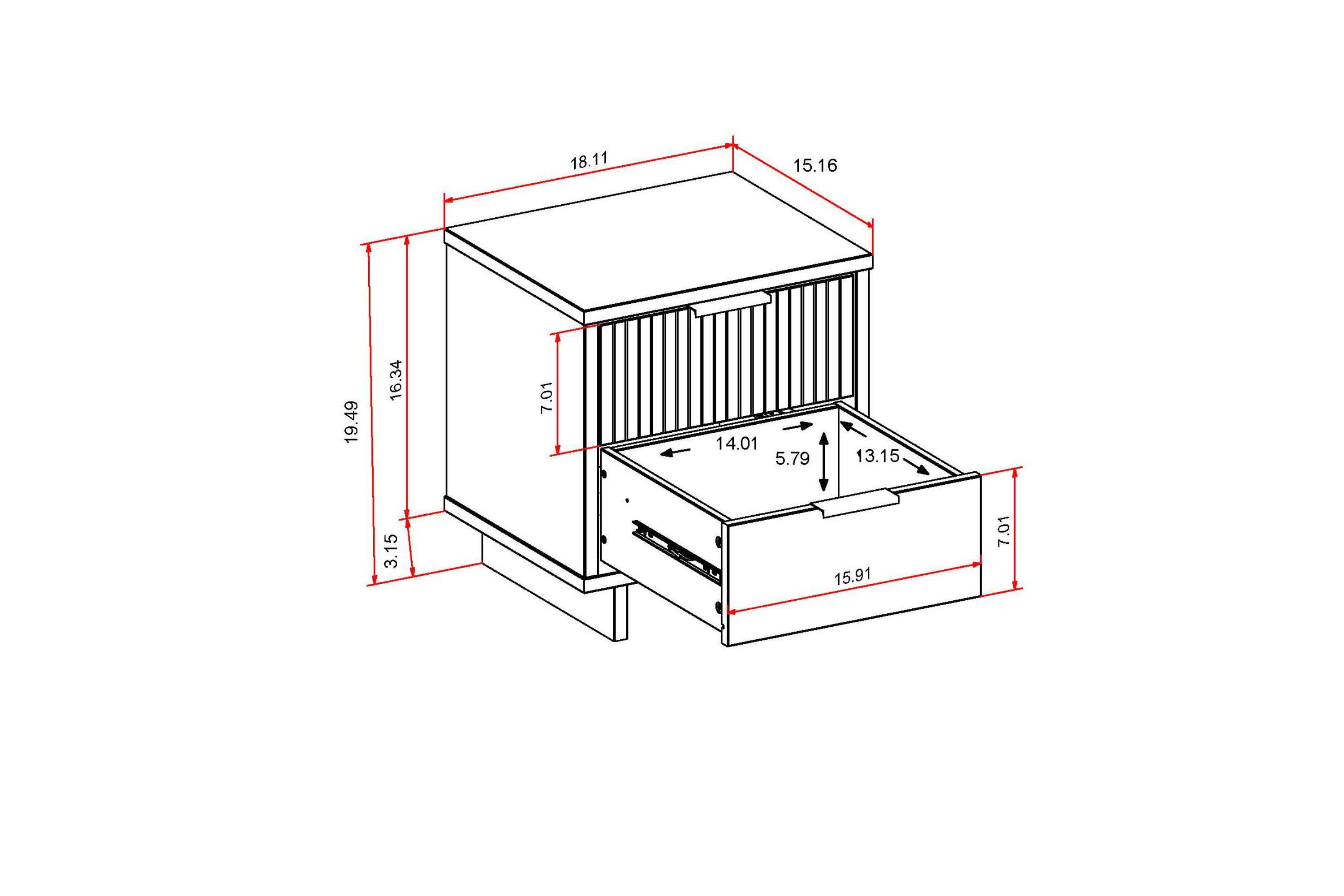 Granville 2- Piece Nightstand