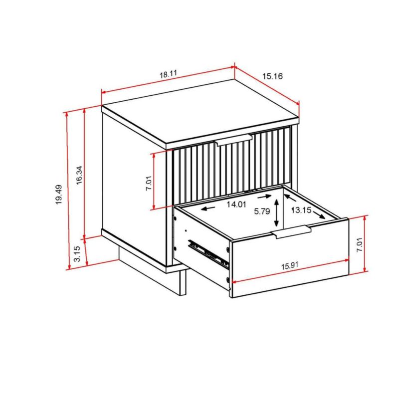 Granville 2- Piece Nightstand