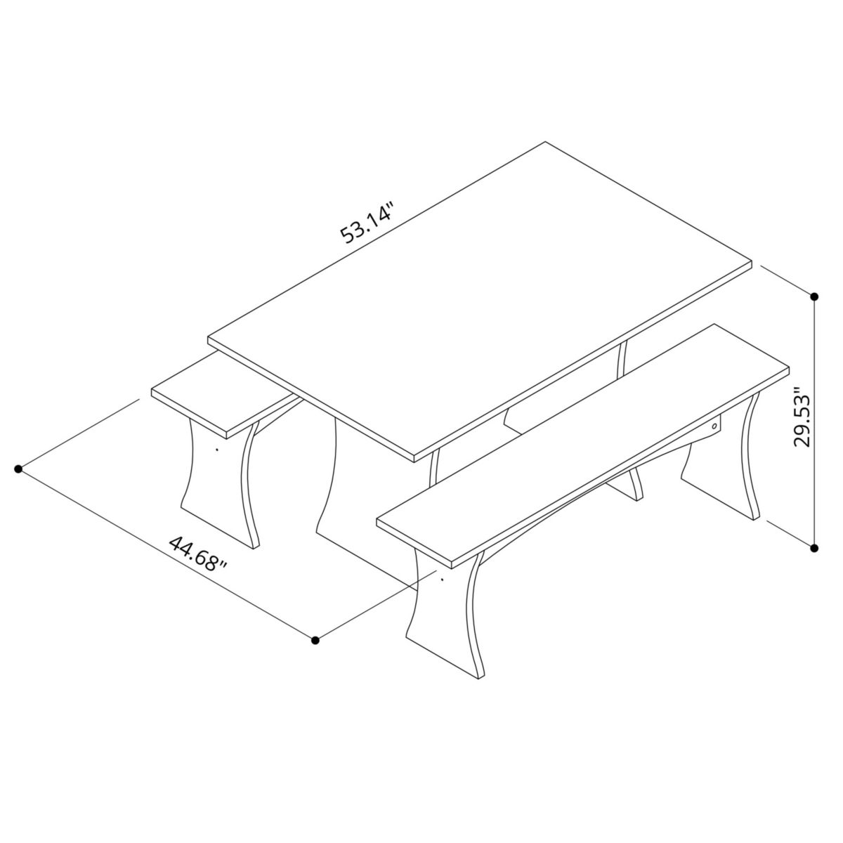 Coney Dining Set of 3