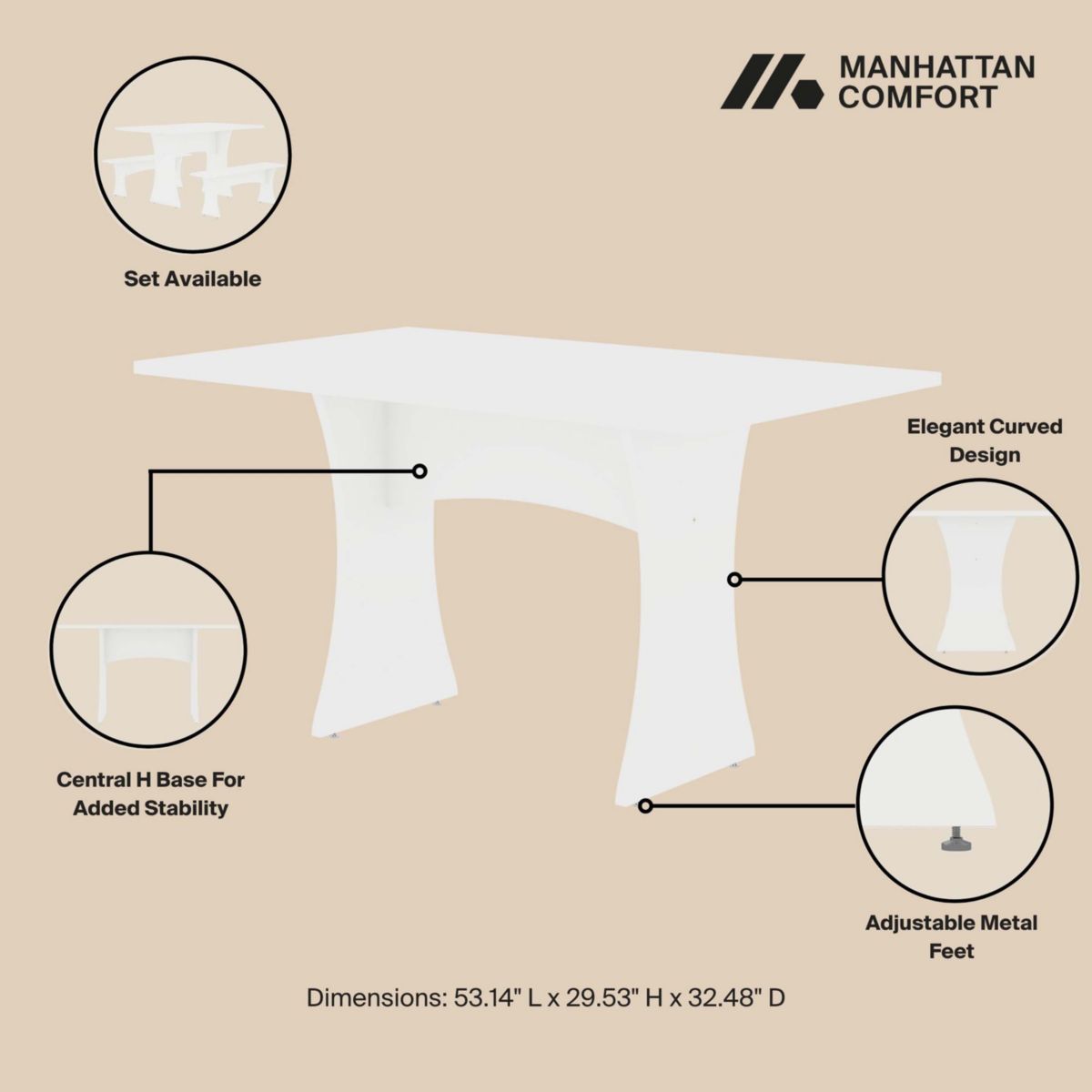 Coney Dining Set of 3