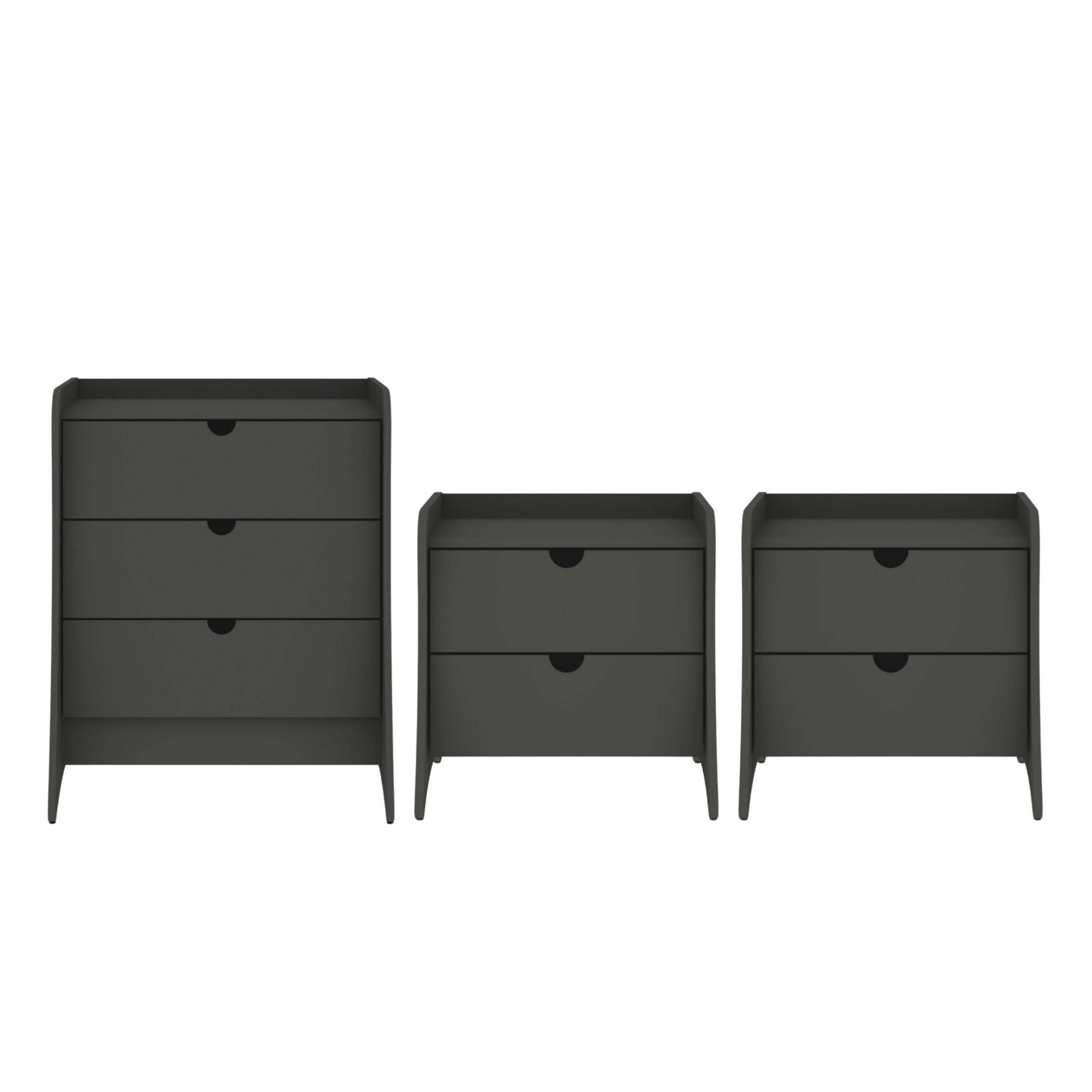 Coney 3-Piece Dresser and 2 Nightstands