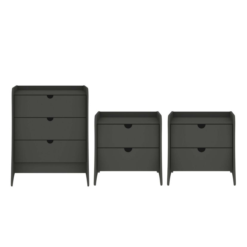 Coney 3-Piece Dresser and 2 Nightstands