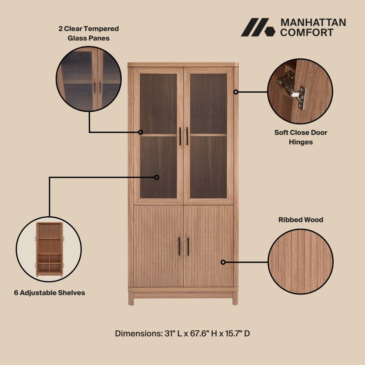 Jodie Bookcase - Set of 2