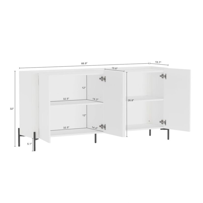 2-Piece Abbey Accent Cabinet and Sideboard