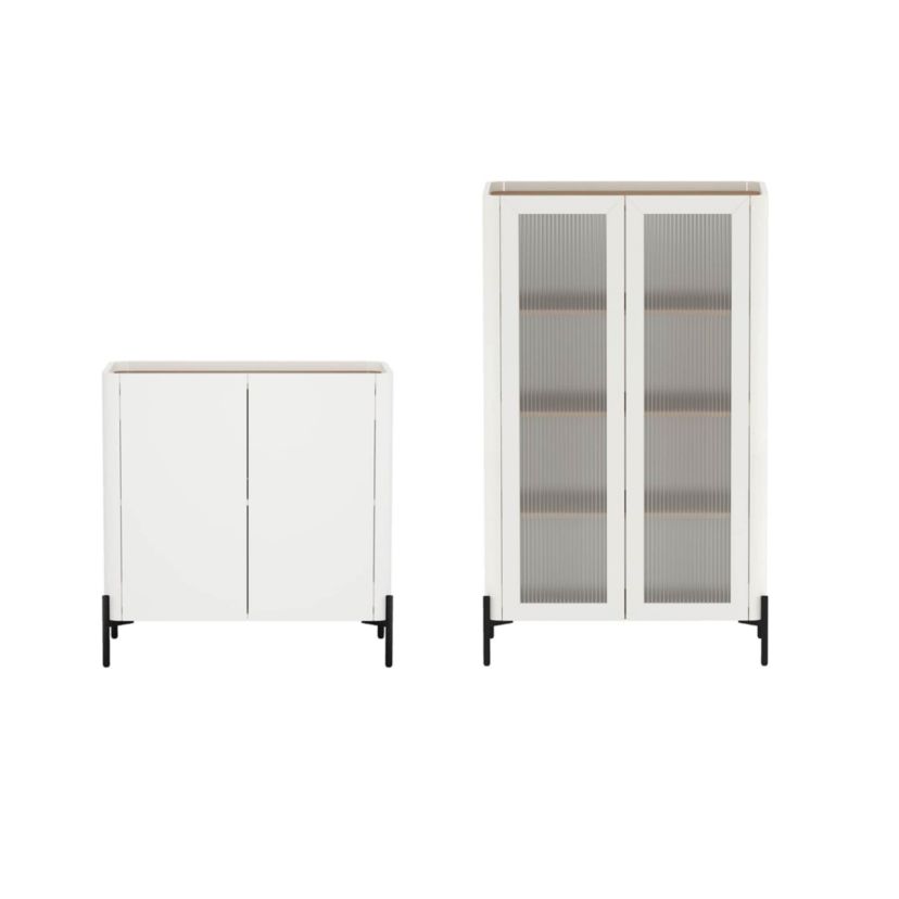 2-Piece Abbey Accent Cabinet and Bookcase