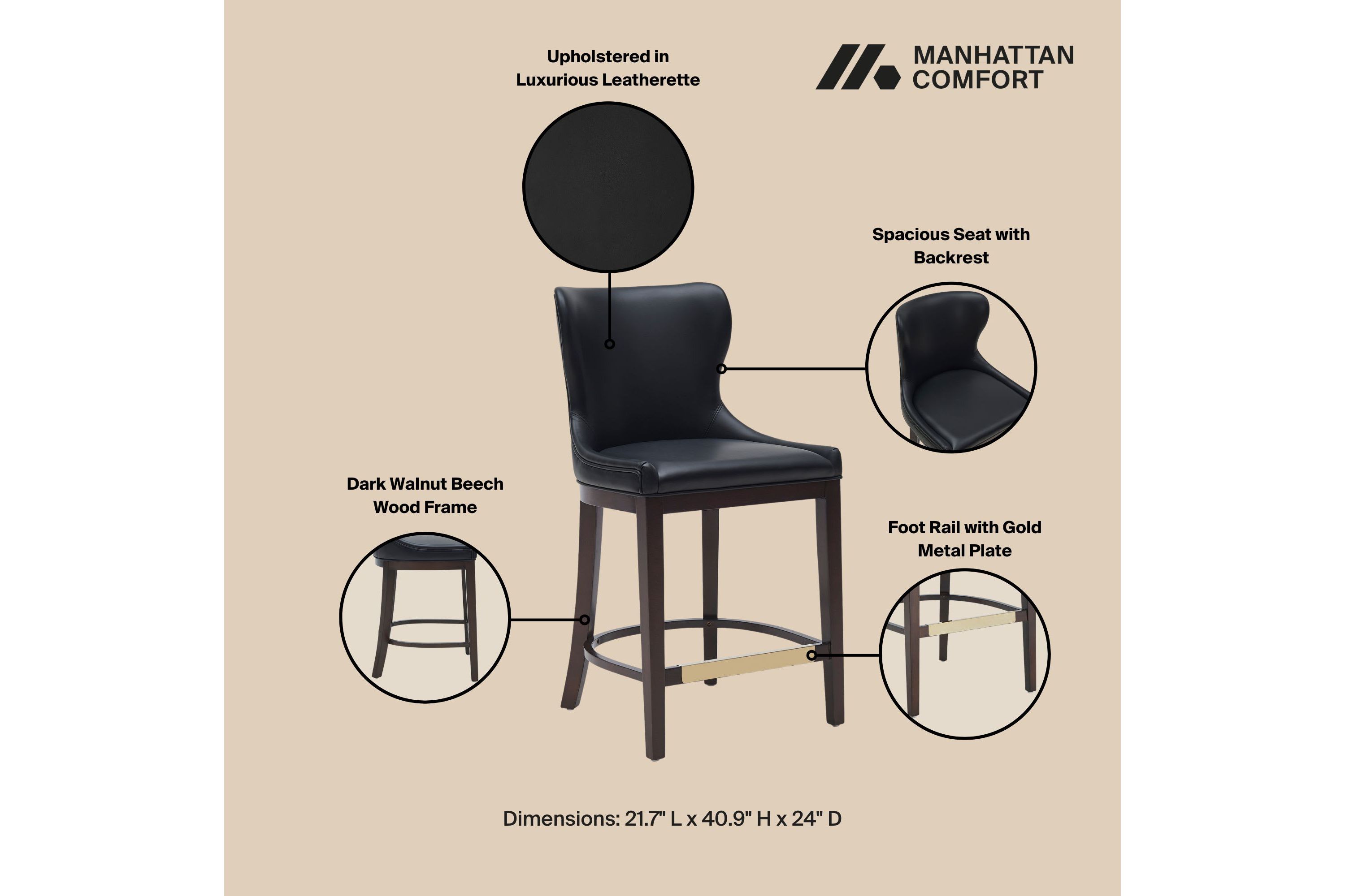 Blair Counter Stool - Set of 3