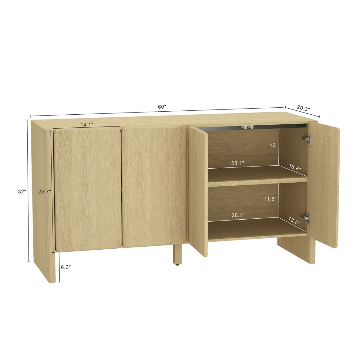 Linda 60" Sideboard
