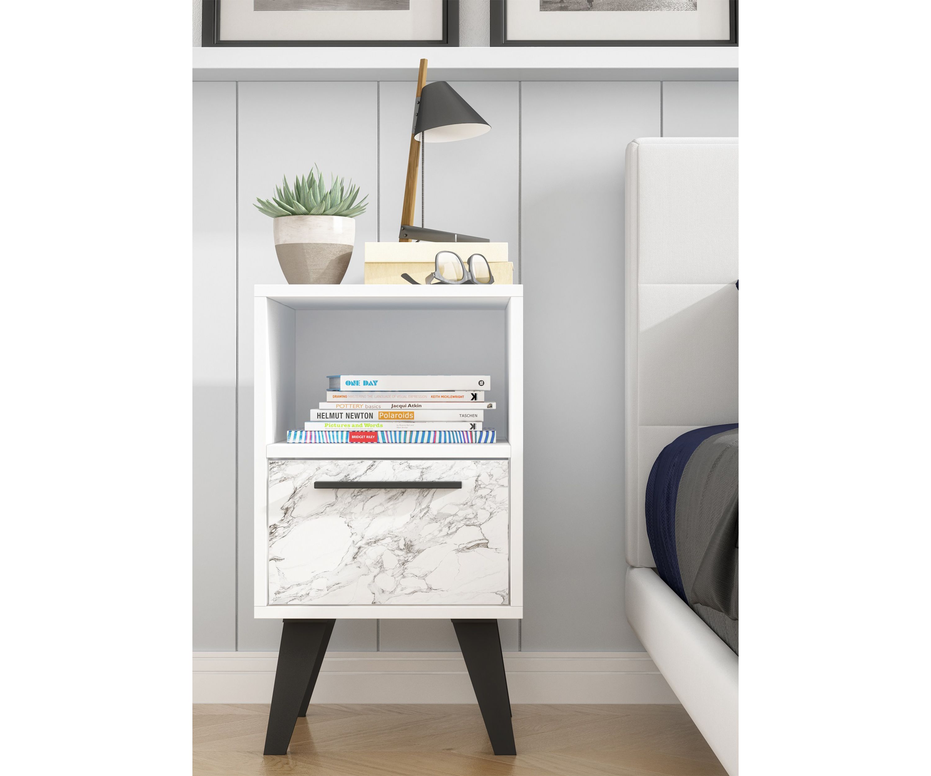 Amsterdam Nightstand 1.0 in White