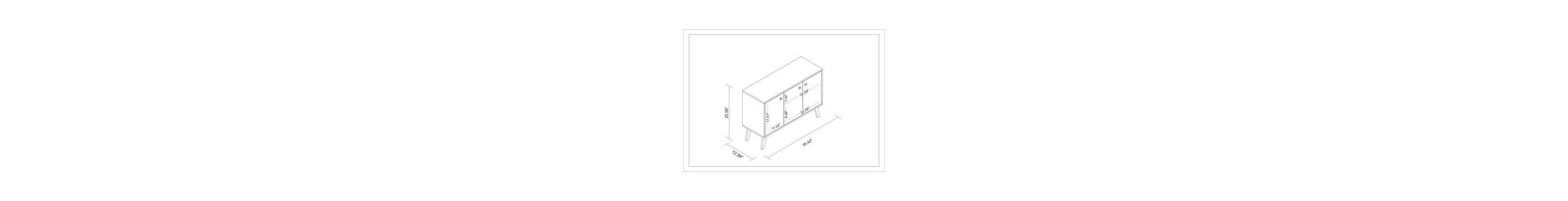 Bromma 35.43" Sideboard 2.0 in White
