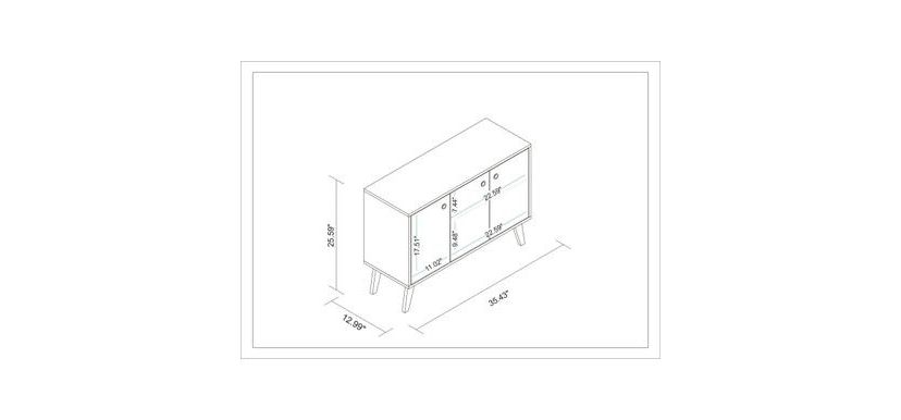 Bromma 35.43" Sideboard 2.0 in White