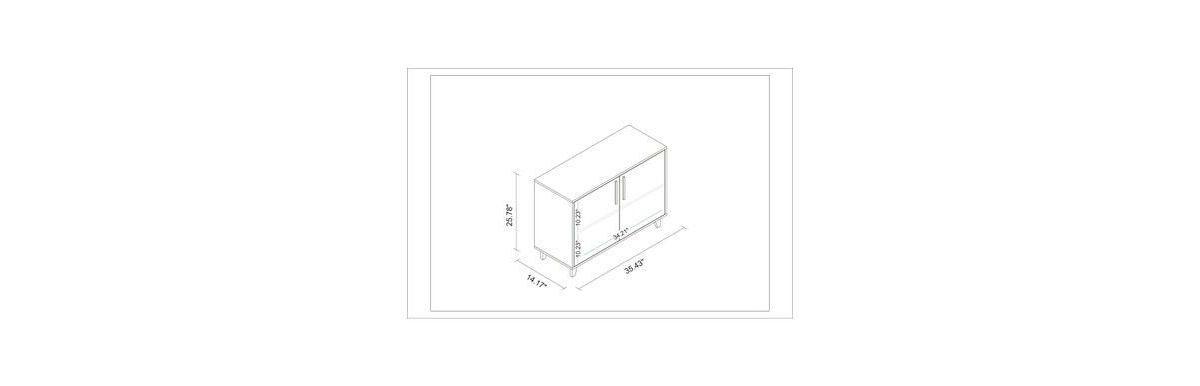 Herald Double Side Cabinet in White