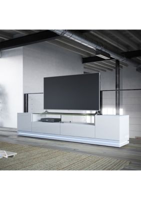 Vanderbilt 85.43" TV Stand in White Gloss