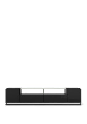 Vanderbilt 85.43" TV Stand Black Gloss and Matte